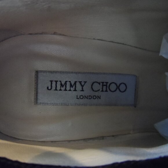 Jimmy Choo Black Croc Embosed Patent Leather Ankle Boots Size 38.5M - Picture 8 of 16